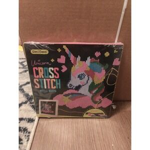 Unicorn Cross Stitch Kit for Kids- Fun Crafts for Girls 8-12 Birthday Kit New